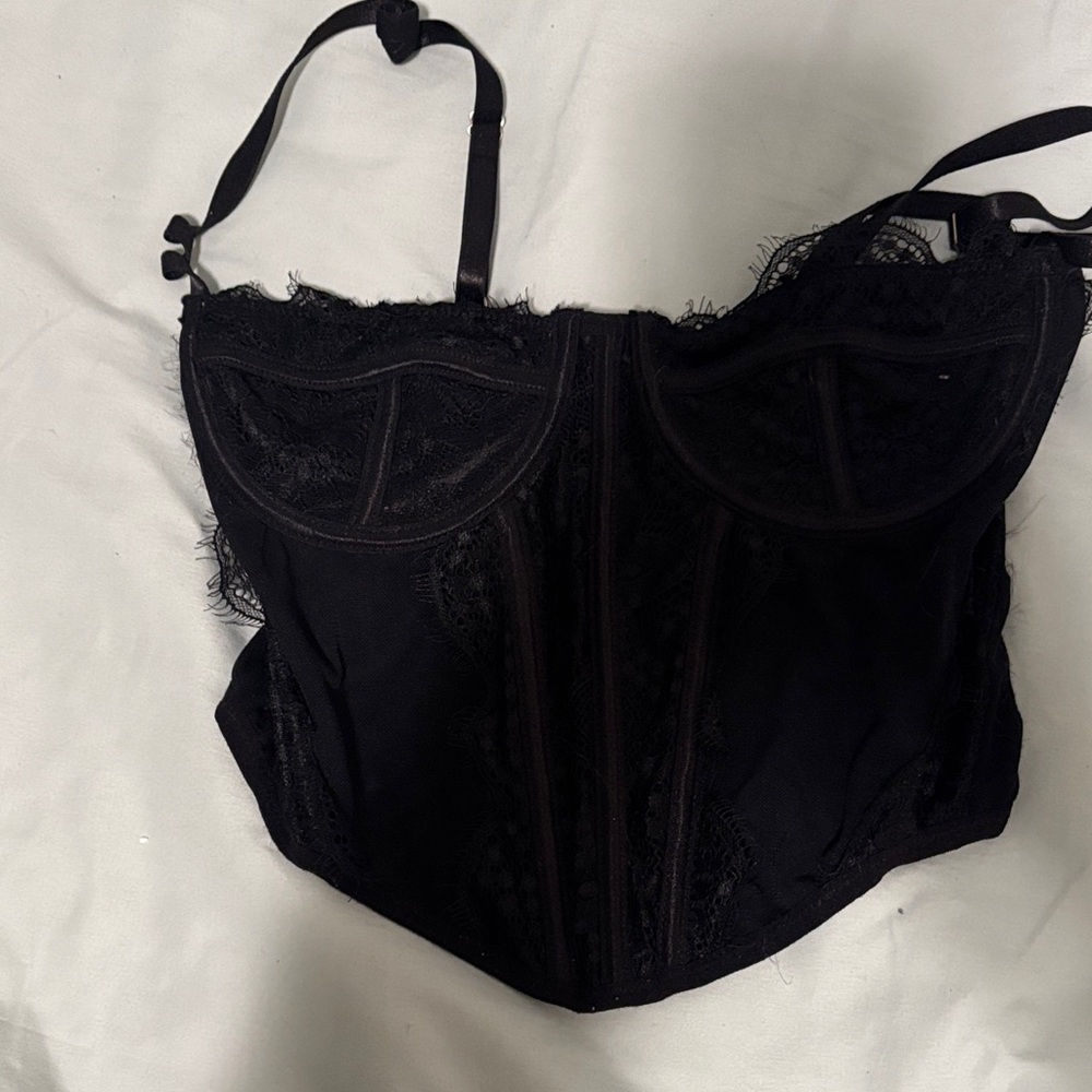 PacSun Black Lace Bustier Top